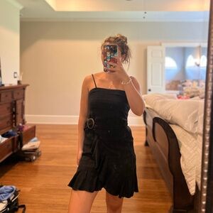 American Eagle Outfitters Black Spaghetti Strap Sundress